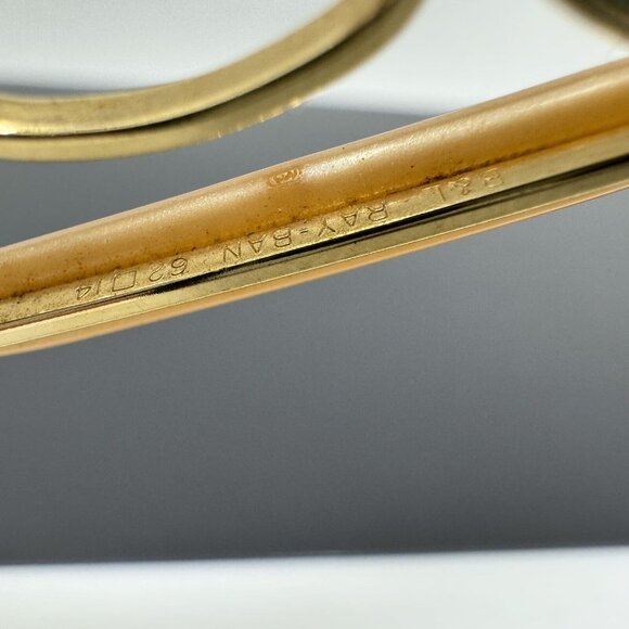 Ray Ban Bausch & Lomb Large 62-12 Aviator Vintage B+L Sunglasses w/Case US Made - Picture 5 of 10